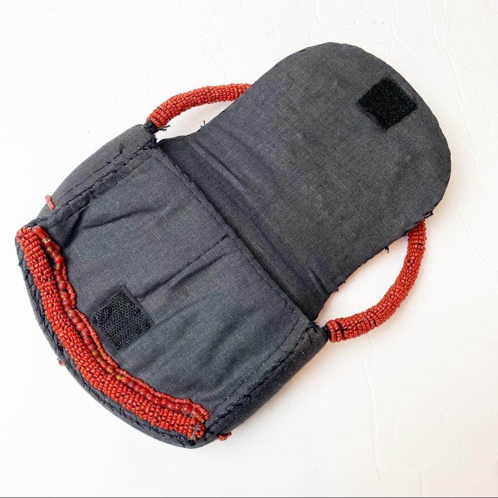 Sudha | 1960's Vintage Hand Beaded Cabochon Mini Bag Purse - Picture 6 of 8